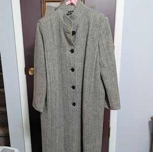 Vintage Women's Herringbone Long Coat
